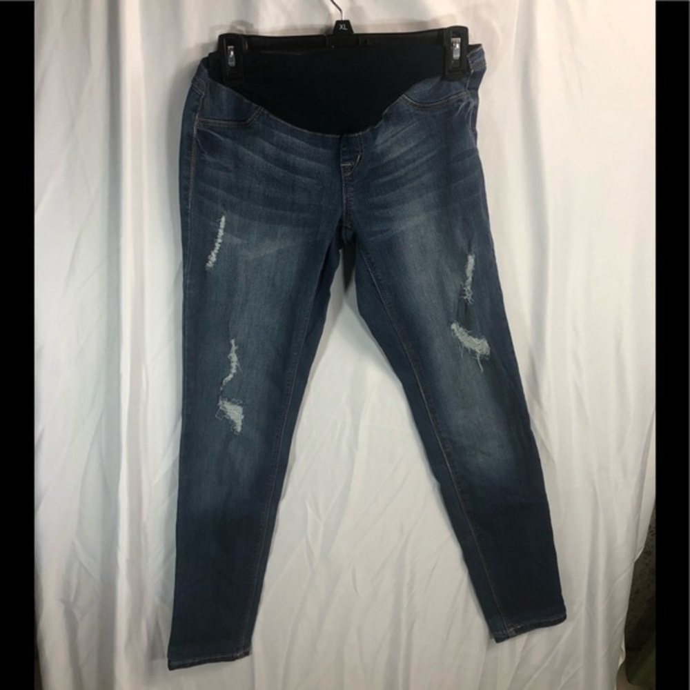 1822 Denim Destructed Maternity Skinny Jeans Small